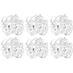 Healvian Shelf Bracket 4 Pcs Floral Cage Vase Mesh Alloy Frog Twistable Floral Frog Cage Arrangement Fixing Tools for Vase Mouth Metal Holder