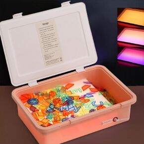 Light Table for Kids Manipulative | Sand Painting Light Box | Kids Light Table | Light Table Toys | Light Up Table for Kids | Sensory Light Table Accesories |3 Modes,10-Level Dimming18(Orange)