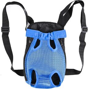 Devil's Zoo Pet Dog Cat Carrier Backpack - Portable Breathable Pet Out Backpack for Small Dogs - Dog Slings with Chest Bag - Cat Backpack Carrier (Blue, Medium)