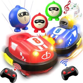 Remote Control Bumper Cars Set of 2, RC Ejecting Bumper Car with Light & Sound, RC Battle Race Vehicles Toddlers Toys, Christmas Birthday Gifts for Ages 3 4 5 6 7 8 9 10 Years Old Kids Boys