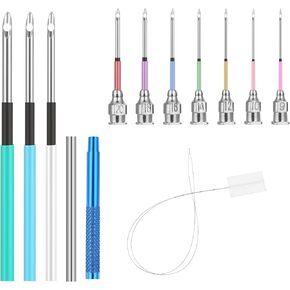 13 PCS Punch Needle Kit Embroidery Punch Needle Tool Punch Needles with Handles Punch Embroidery Kit with 10 Sizes Embroidery Tool Punch for Adults Beginner Cross Stitch DIY Craft