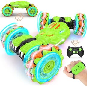 Remote Control Car, Gesture Sensing RC Stunt Car Toys for 6-12 Year Old Kids, New Upgraded Car 2.4Ghz Double-Sided 360° Rotating 4WD Rc Drift Truck for Boys Girls Birthday Gift