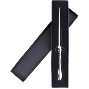 BANCHELLE Letter Opener Envelope Slitter Zinc Alloy Envelope Opener with Black Box (Silver, 9.06 × 0.71 × 0.39 inches), 1 Piece