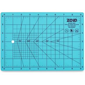 Zoid 9" x 6" Self-Healing Cutting Mat, PVC Grid Mat, Crafting and Sewing Mat for Multiple Projects, Arts and Crafts, Silhouette Cutting, Cyan/Purple BP
