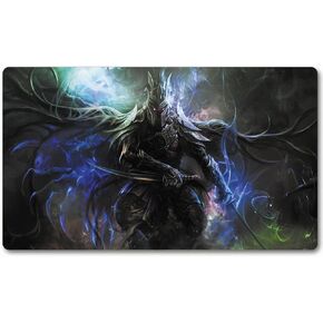 TCG Playmat Board Game Trading Card Tabletop Pad MTG للألعاب سطح أملس من القماش قاعدة مطاطية مع حواف مخيطة تصميمات فنية أصلية 24 × 14 بوصة - ليلة سحرية in Kuwait