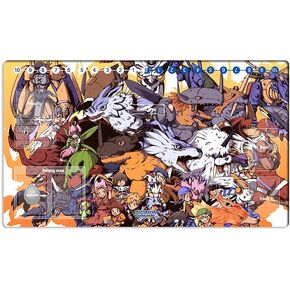 New Mlikemat DTCG Duel Playmat Anime Digimon Trading Card Game Mat Play Pad & Card Zones + Free Mat Bag