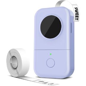 Phomemo D30 Label Maker, Bluetooth Thermal Mini Label Printer - Portable Label Maker Machine with Tape,Labeler Compatible with iOS&Android, Easy to Use for Home Office Organization,Purple