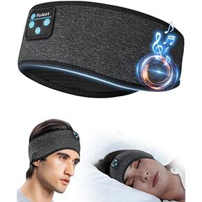 Fulext Sleep-Headphones-Bluetooth-Sleeping-Headband - Sleeping Headphones for Side Sleeper, Elastic Music Band Cozy ASMR Wireless Eye Mask Valentines Day Gifts for Her Him Wife Husband Women Men