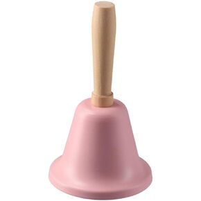 Pink/Blue Santa Claus Hand Bells, Christmas Decorations, Service Call Bell with Wood Handle, for Home Party Restaurant Office(Pink)