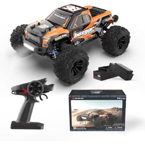 1:16 Scale 4X4 RC Trucks by BEZGAR - All Terrain, Waterproof, High Speed Electric Remote Control Cars with Upgrade Chassis and Two Batteries