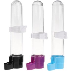 1Pc Parakeet Water Dispenser Hanging Plastic Automatic Feeder for Cage No Spill Food Container for Small Medium Birds Parrot Toys African Grey for Small Parrots Conure Macaw Parrot Toys(Random Color)