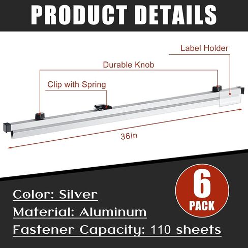 Estune 6 Pcs 36 Inches Blueprint Hanging Clamps Blueprint Binding Strips Blueprint Storage for Construction Paper Poster Plans Drawings Arts(36 Inches) in Saudi Arabia