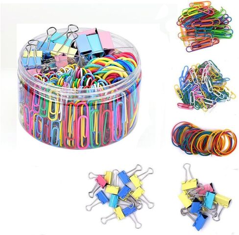 240Pcs Colorful Long Tail Clip Metal Phoenix Tail Clip Paper Clip Rubber Band, Paper Clip Office Supplies in Saudi Arabia
