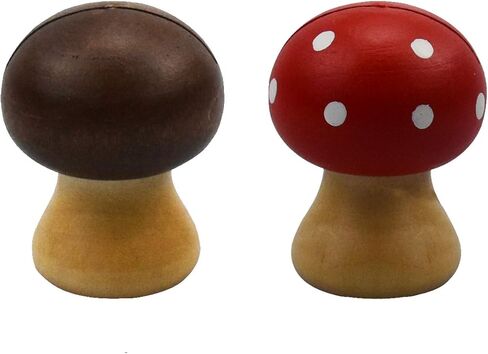 Enyuwlcm Wood Memo Holder Stand Suitable for Single Photo Picture Note Cute Mushroom Card Holder Office Home Decoration Brown and Red 2 Packs in Kuwait