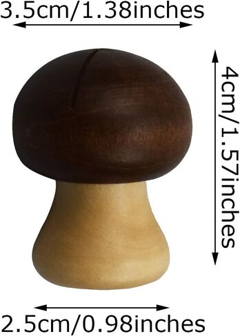 Enyuwlcm Wood Memo Holder Stand Suitable for Single Photo Picture Note Cute Mushroom Card Holder Office Home Decoration Brown and Red 2 Packs in Kuwait