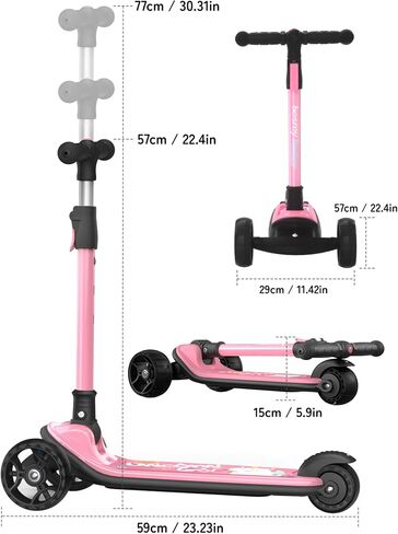 besrey 3 Wheel Scooter for Kids Ages 3-10 with 4 Adjustable Height in Kuwait