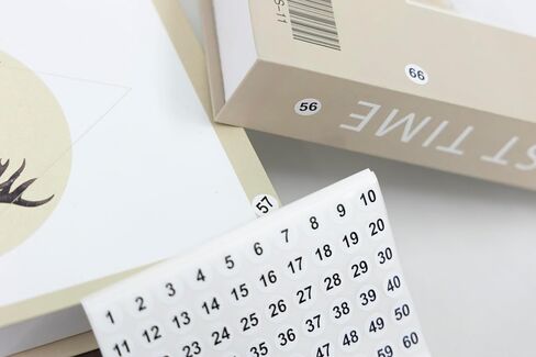 35 PCS Vinyl Number Stickers 1-100 Consecutive Number Stickers 0.4 inch Self-Adhesive Number Labels Round Small Removable Numbered Label for Office School Sorting Organizing Storage Boxes (White) in Saudi Arabia