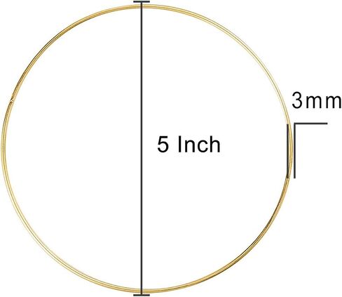 FXCROTG 10pcs 6 Inch Metal Floral Hoop Wreath Macrame Gold Hoop Rings for Dream Catcher, Wedding Wreath and Macrame Wall Hanging Crafts in Saudi Arabia