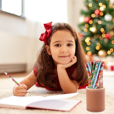 75 قطعة من أقلام رصاص عيد الميلاد من PLULON مع ممحاة أقلام رصاص للعطلات مع عناصر عيد الميلاد من سانتا كلوز، الأيائل، الزلاجة، الجرس لمستلزمات حفلات عيد الميلاد، أقلام خشب عيد الميلاد in Kuwait