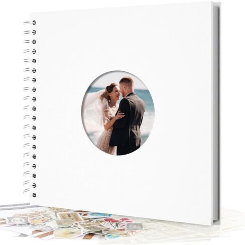 Vienrose Small Scrapbook 8x8 Inch, DIY Scrap Book Photo Albums 40 Pages Blank Black Thick Kraft Pages Memory Book, Scrapbook Supplies for Wedding Baby Family Travel in Saudi Arabia
