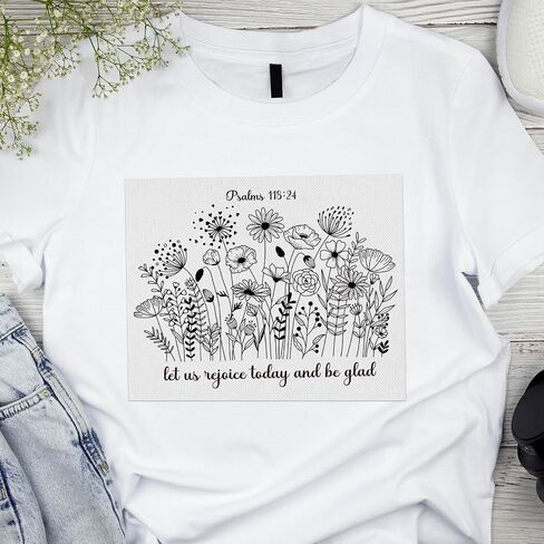 Rngmsi Water Soluble Embroidery Patterns - 4 Sheets Bible Flower Designs Stick and Stitch Embroidery Paper Wash Away 16 Pcs Christian Embroidery Transfer Patterns Stabilizers for Hand Sewing in Kuwait
