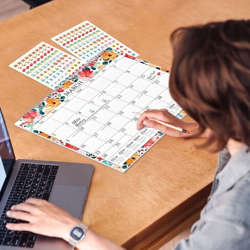 CRANBURY Large 12x15 Wall Calendar 2026, Use Nov 2025 to Dec 2026, Big 12 x 15 Hanging Wall Calendar, Gorgeous Monthly Floral Designs, Includes Planning Stickers in Saudi Arabia