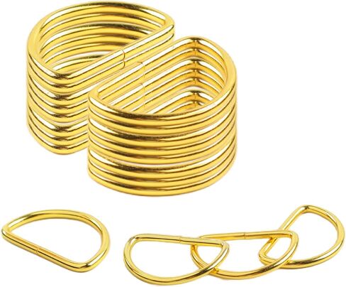 100 Pack Metal D Ring, 1in Heavy Stainless-Steel D Rings, Dee Rings Metal Buckle in Kuwait