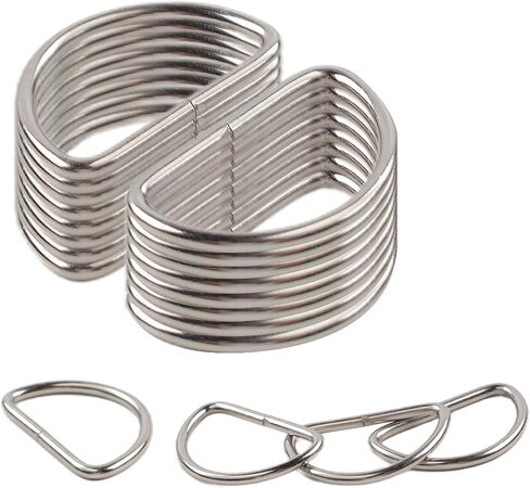 100 Pack Metal D Ring, 1in Heavy Stainless-Steel D Rings, Dee Rings Metal Buckle in Kuwait