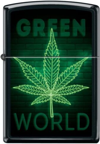 ولاعة Zippo - تصميمات ورق الشجر للأماكن الداخلية والخارجية ولاعة Zippo مقاومة للرياح (ورقة الحرباء #Z6030) in Saudi Arabia
