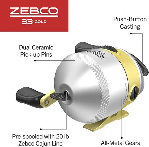 Zebco 33 GOLD SC REEL 10#C in Saudi Arabia