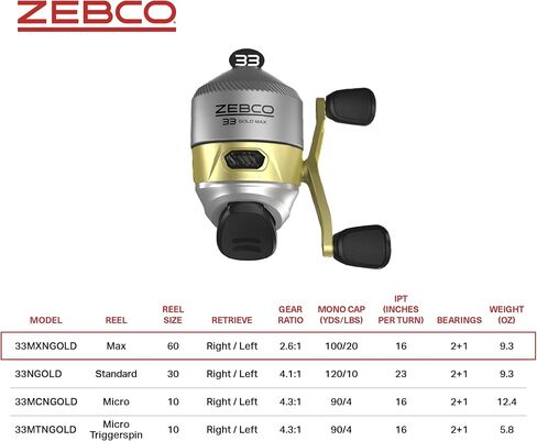Zebco 33 GOLD SC REEL 10#C in Saudi Arabia