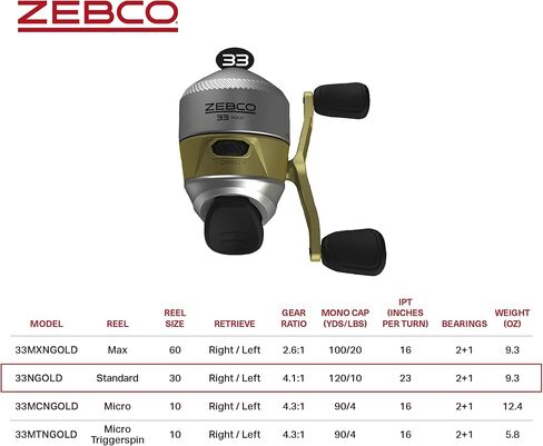 Zebco 33 GOLD SC REEL 10#C in Saudi Arabia