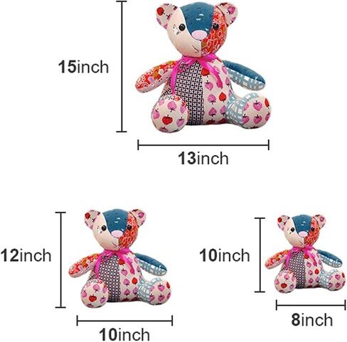 10 Pcs Bear Template Ruler Set 10/12/15 Inch Acrylic Memory Bear Sewing Patterns Cutting Set Reusable Teddy Bear Quilting Templates for Beginners (30cm) in Kuwait