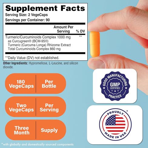 Health Thru Nutrition Turmeric Curcumin Complex 500mg | as BCM-95 Curcugreen Clinically Studied | Vegan Certified | (NON-GMO and Hypoallergenic (pack of 60) in Kuwait