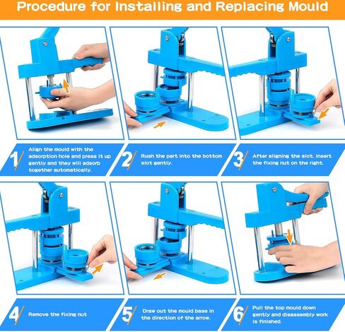 Button Maker Machine Multiple Sizes,1+1.25+2.25 Inch 3-in-1 Pin Button Press Machine- 330PCS Button Parts Pin Making Kit for Kids, DIY Button Maker Pin Button Machine in Saudi Arabia