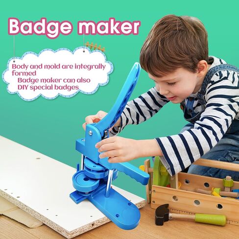 Button Maker Machine Multiple Sizes,1+1.25+2.25 Inch 3-in-1 Pin Button Press Machine- 330PCS Button Parts Pin Making Kit for Kids, DIY Button Maker Pin Button Machine in Saudi Arabia