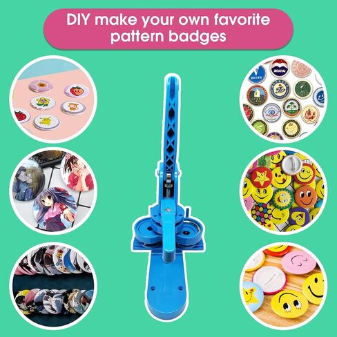 Button Maker Machine Multiple Sizes,1+1.25+2.25 Inch 3-in-1 Pin Button Press Machine- 330PCS Button Parts Pin Making Kit for Kids, DIY Button Maker Pin Button Machine in Saudi Arabia