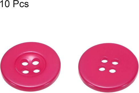 HARFINGTON 10pcs 32L Sewing Buttons 3/4"(20mm) Resin Round Flat 4-Hole Craft Replacement Buttons for Sewing Shirt Clothing and DIY, Rose Red in Saudi Arabia
