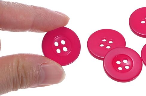 HARFINGTON 10pcs 32L Sewing Buttons 3/4"(20mm) Resin Round Flat 4-Hole Craft Replacement Buttons for Sewing Shirt Clothing and DIY, Rose Red in Saudi Arabia