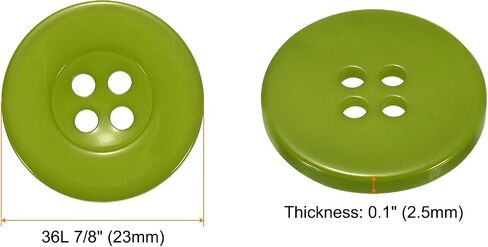 HARFINGTON 10pcs 32L Sewing Buttons 3/4"(20mm) Resin Round Flat 4-Hole Craft Replacement Buttons for Sewing Shirt Clothing and DIY, Rose Red in Saudi Arabia