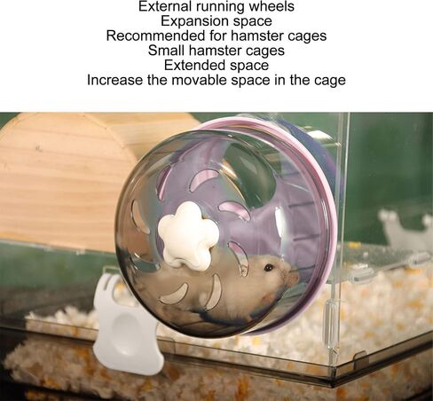 Hamster Exercise Wheel, Plastic Exercise Wheel Silent Run Disc Hamster Running Wheels with Stand for Hamsters Hedgehogs Small Animals in Saudi Arabia