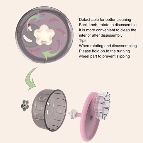 Hamster Exercise Wheel, Plastic Exercise Wheel Silent Run Disc Hamster Running Wheels with Stand for Hamsters Hedgehogs Small Animals in Saudi Arabia