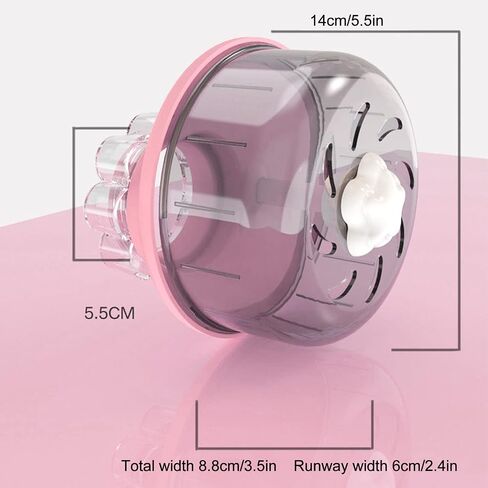 Hamster Exercise Wheel, Plastic Exercise Wheel Silent Run Disc Hamster Running Wheels with Stand for Hamsters Hedgehogs Small Animals in Saudi Arabia
