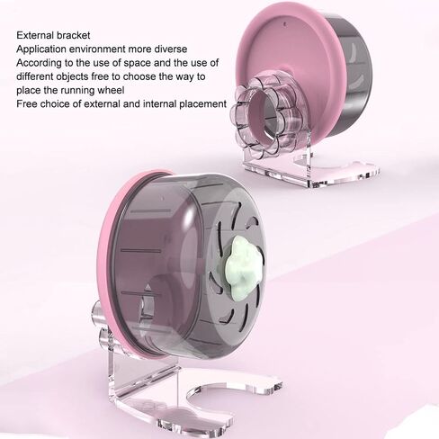 Hamster Exercise Wheel, Plastic Exercise Wheel Silent Run Disc Hamster Running Wheels with Stand for Hamsters Hedgehogs Small Animals in Saudi Arabia