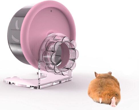 Hamster Exercise Wheel, Plastic Exercise Wheel Silent Run Disc Hamster Running Wheels with Stand for Hamsters Hedgehogs Small Animals in Saudi Arabia