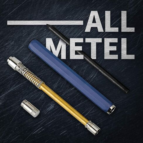 2.0mm Mechanical Pencil Lead Holder with Clip 2.0mm Pencil Metal Mechanical Clutch with Built-in Sharpener Automatic Graphite Lead Pencil for Construction, Draft Drawing, Art Sketching 2PCS in Saudi Arabia