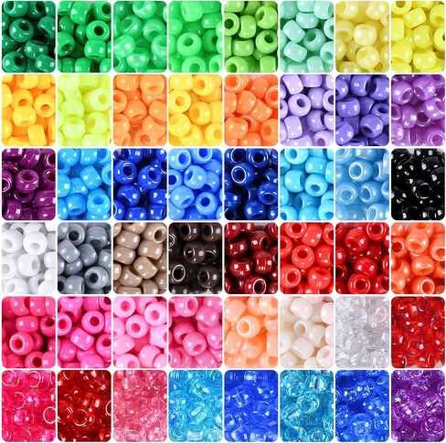 VICOVI 4390Pcs Pony Beads Kit for Bracelet Jewelry Making, Include 2700 Rainbow Kandi Beads, 1640 Letter Beads, 40 Smile Beads, for Kids DIY Craft Bracelets Jewelry Making in Saudi Arabia