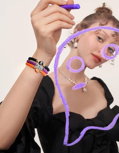 Red White Blue Beads Bracelet Making Kit, 3000＋ 4th of July Clay Beads Heishi Round Acrylic Gold Spacer Letter Beads for Jewelry Making, Friendship Bracelet Bead Ki with Charms for DIY Crafts in Kuwait