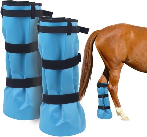 Hoof Soaking Boot for Hoof Problems, White Line Disease, Thrush, Abscess Horse Soaker Bag, Hooves Care Treatment, 2 Piece in Saudi Arabia