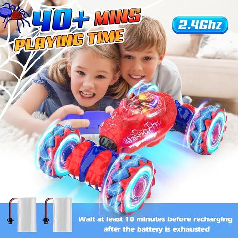 Remote Control Car, Gesture Sensing RC Stunt Car Toys for 6-12 Year Old Kids, New Upgraded Car 2.4Ghz Double-Sided 360° Rotating 4WD Rc Drift Truck for Boys Girls Birthday Gift in Saudi Arabia